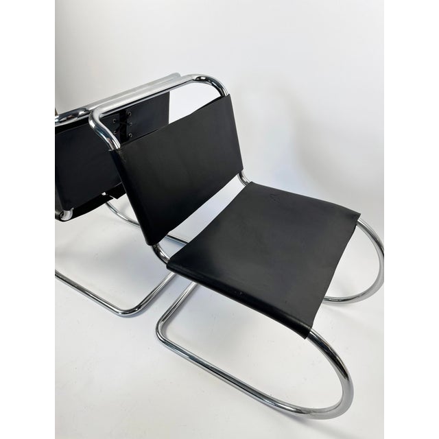 MR10 Chairs by Ludwig Mies Van Der Rohe for Knoll International, 1970s, Set of 2 For Sale - Image 9 of 10