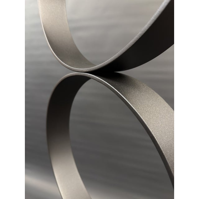 72" Tall Large Black Steel Ring Modern Metal Sculpture For Sale In Minneapolis - Image 6 of 8