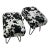 Late 20th Century Karl Springer–Inspired Cowhide Sculptural Stools, Pair For Sale