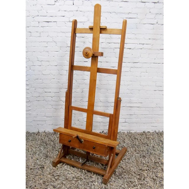Wood Wooden Easel, France, Early 20th Century For Sale - Image 7 of 17