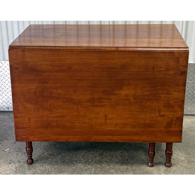 Traditional Antique 19th Century Solid Cherry Sheraton Gateleg Table For Sale - Image 3 of 12