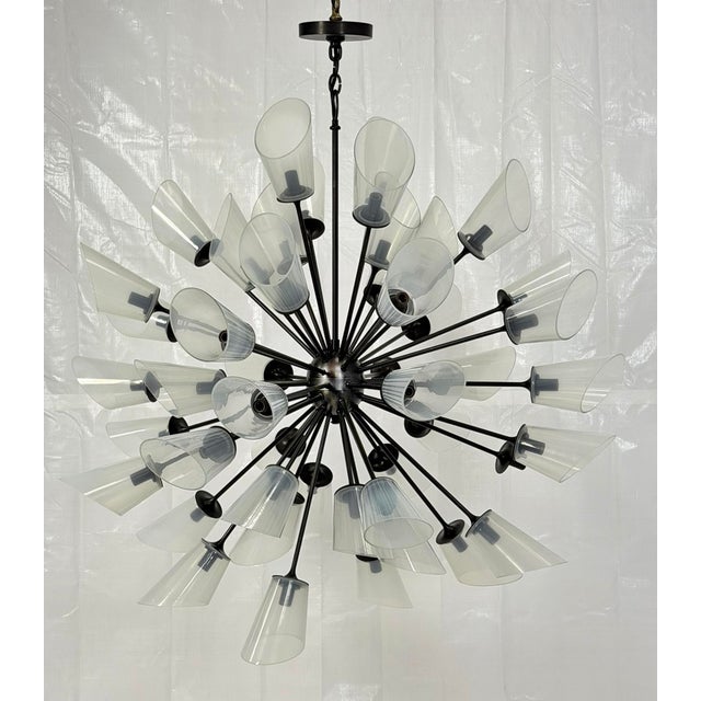 2010s 48 Arm Sputnik Chandelier by Remains Lighting, Bronzed Finish, American Modern For Sale - Image 5 of 18