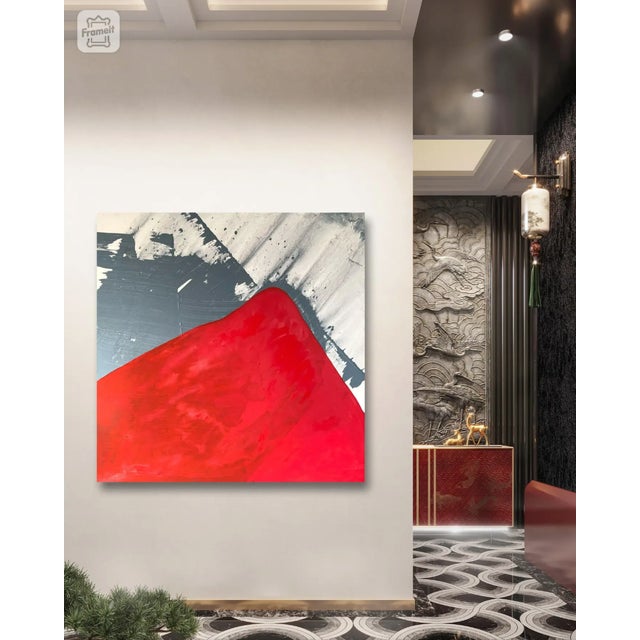 Matthew Izzo Painting on Canvas Titled "Red Mountain" For Sale - Image 4 of 6