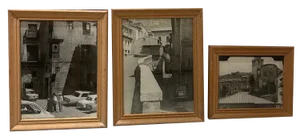 Italian Scenes, Photographs, 1950s, Framed, Set of 3