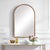 Kenneth Ludwig Chicago Gold Leaf Arched Vanity Mirror For Sale - Image 4 of 6