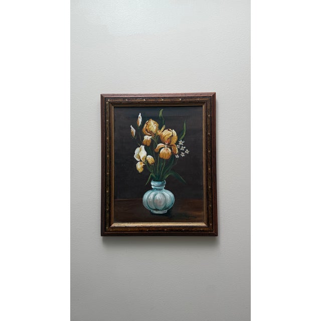 Size frame: 13 1/2 inches across by 16 1/2 inches tall. Oil size: 11 inches across by 14 inches tall. Artist: Signed...