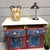 Antique Boho Girls' Wardrobe – Belgium, ca. 1920 Unique antique girls' wardrobe from Belgium, circa 1920, finished in a...