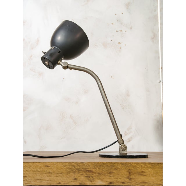 Bauhaus Bauhaus Model 98 Black Desk Lamp by H. Th. J. A. Busquet for Hala Zeist, Netherlands, 1950s For Sale - Image 3 of 11