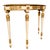 1950s Neoclassical Style Italian Gilt & Cream Painted Finish Demilune Console Table For Sale - Image 4 of 13