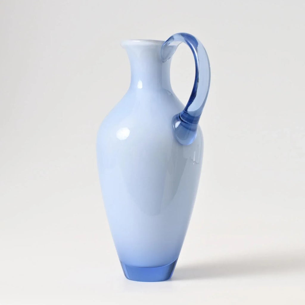 Light Blue Opaline Glass Vase from Holmegaard, 1960s
