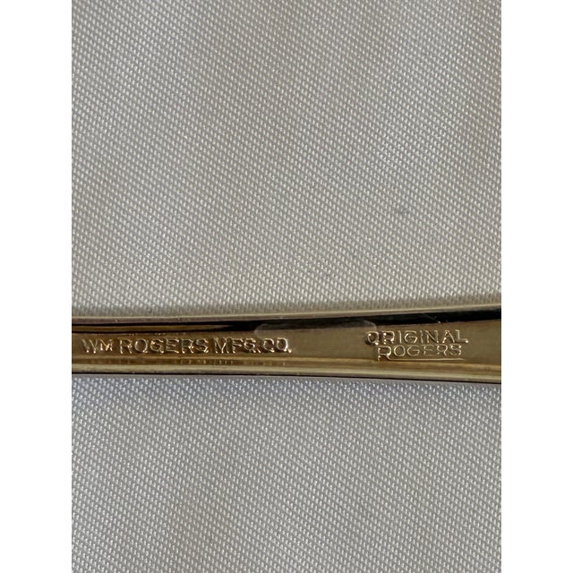 Vintage Wm Rogers Silverplate Pierced Tomato Server Spoon For Sale - Image 9 of 9