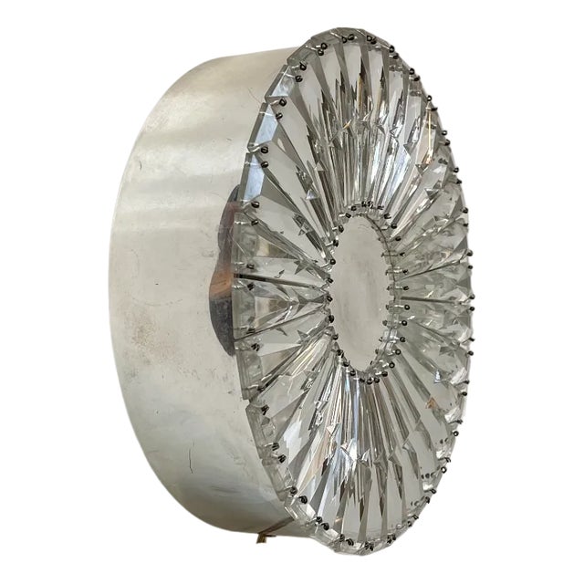 Mid-Century Cut Crystal Wall Sconce by Glashütte Limburg, 1960s For Sale