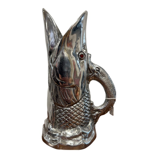 Vintage Arthur Court Cast Aluminum Marlin Pitcher, 1977 For Sale
