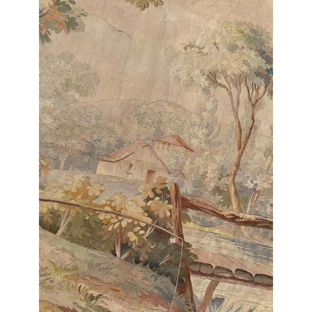Antique French Aubusson Lovers Who Fish Tapestry, 1890s For Sale - Image 10 of 18