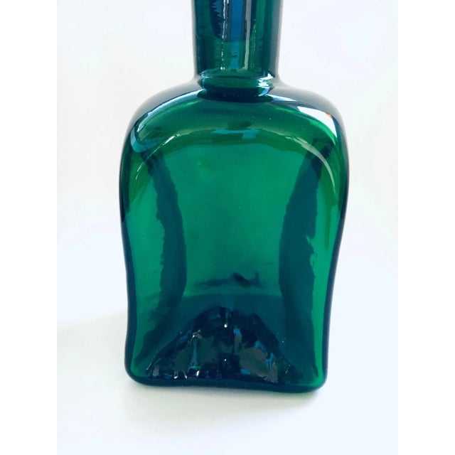Vintage French Art Glass Decanter Bottle, 1950s For Sale - Image 6 of 11