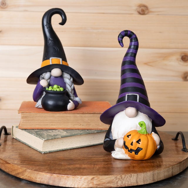 2020s Witch Gnome Figurine (Set of 2) For Sale - Image 5 of 5