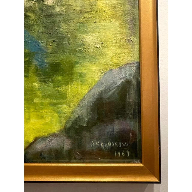 Mid-Century Modern Vintage Painting of Child on Canvas For Sale - Image 3 of 12