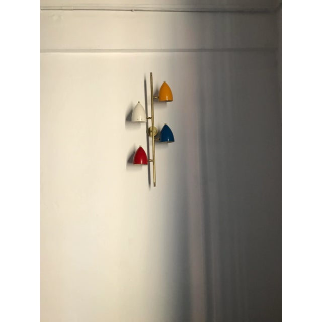 Mid-Century Modern Italian Primary Color Stilnovo Style Sconces For Sale - Image 3 of 8