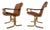 Siesta Cognac Leather Armchairs by Ingmar Relling for Westnofa, Norway, 1960s, Set of 2 For Sale