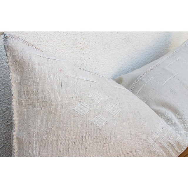 Pale Dune Oversized Lumbar Moroccan Pillow For Sale In Los Angeles - Image 6 of 8
