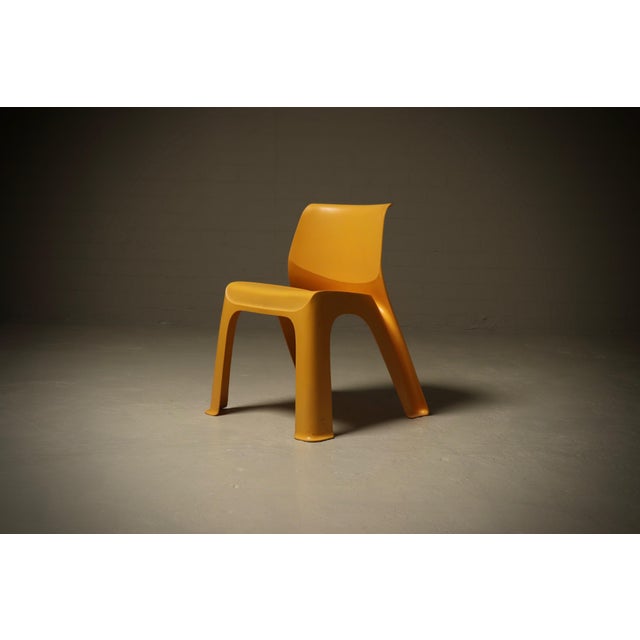 Sculptural Monobloc Chair in Yellow ABS Plastic, 1970s For Sale - Image 10 of 10