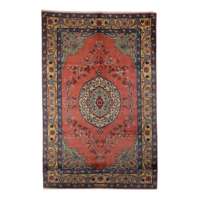 Cotton & Wool Tabriz Rug, Turkey For Sale