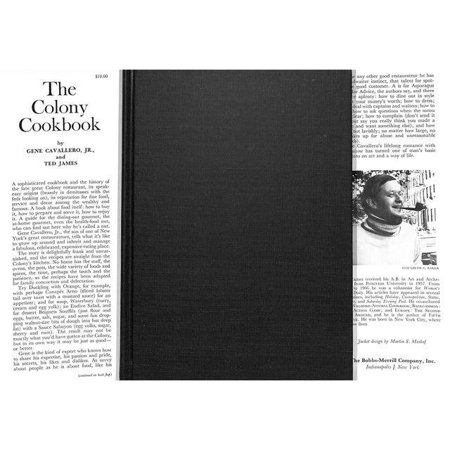 Traditional "The Colony Cookbook" 1972 Calvallero, Gene and James, Ted For Sale - Image 3 of 12