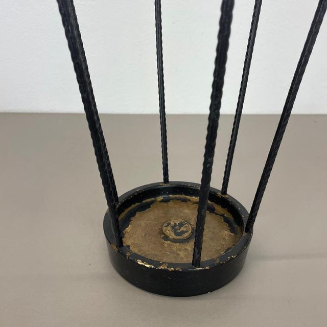 1950s Mid-Century Bauhaus Style Brass and Metal Umbrella Stand, France, 1950s For Sale - Image 5 of 17