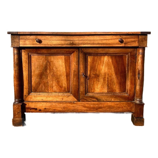 18th Century French Country Empire Solid Walnut Sideboard / Credenzas For Sale