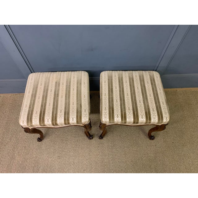 Victorian Cabriole Leg Stools, 1870, Set of 2 For Sale - Image 6 of 13