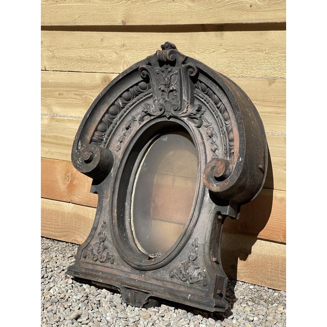 Large Bulls Eye Windows of a French Castle in Cast Iron, 1880, Set of 4 For Sale - Image 10 of 14