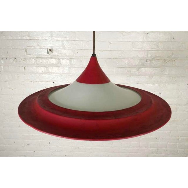 Fog & Mørup Funky Mid-Century Vintage Ufo Saucer Pendant Light For Sale - Image 4 of 8