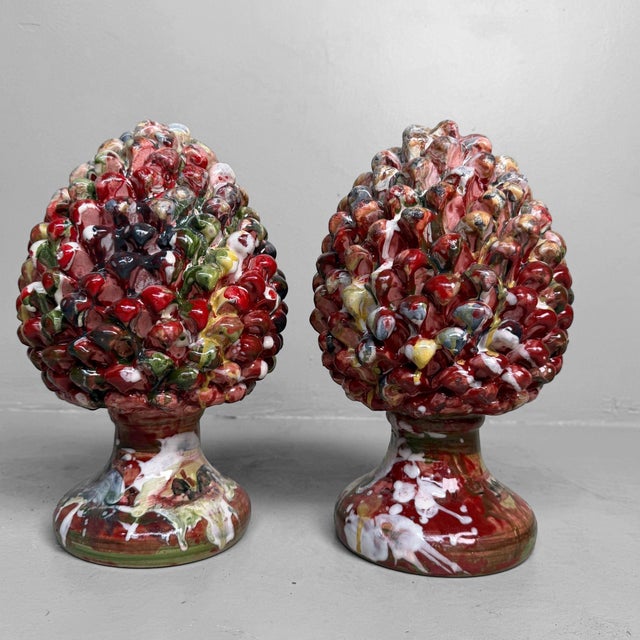 Early 21st Century Ceramic Pigne Portafortuna by Gennaro Condurso, Italy, 2010s, Set of 2 For Sale - Image 5 of 12