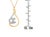 Espira 10K Two-Tone Yellow & White 1/6 Cttw Brilliant-Cut Diamond Layered Spiral 18" Pendant Necklace (H-I Color, I2-I3 Clarity) For Sale In New York - Image 6 of 6