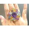 Bochic "Orient" Vintage Amethyst, Citrine & Topaz Ring Set In 18 K Gold & Silver For Sale - Image 16 of 18