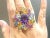 Bochic "Orient" Vintage Amethyst, Citrine & Topaz Ring Set In 18 K Gold & Silver For Sale - Image 16 of 18