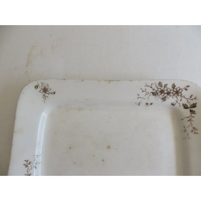 Antique Transfer Small Rectangular Platter by Maddock & Co Burslem