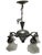 Teal Vintage Art Nouveau Chandelier, Poland, 1970s For Sale - Image 8 of 12