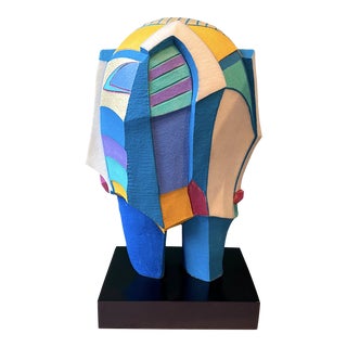 1988 Helen Finch Cubist Head Sculpture For Sale