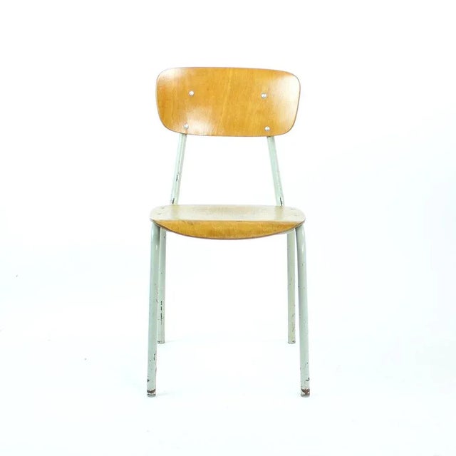 School Chair in Metal and Plywood from Kovona, Czechoslovakia, 1960s For Sale - Image 10 of 13