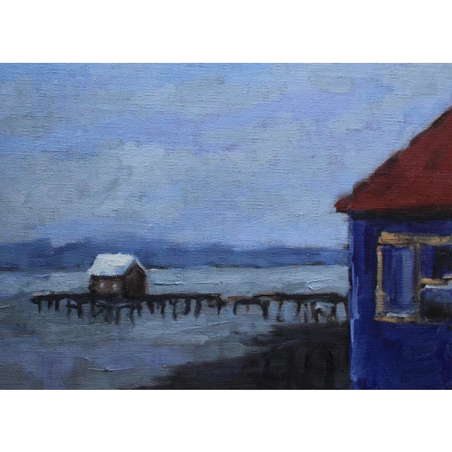 Shabby Chic "Monterey California" Contemporary Landscape Oil Painting For Sale - Image 3 of 11