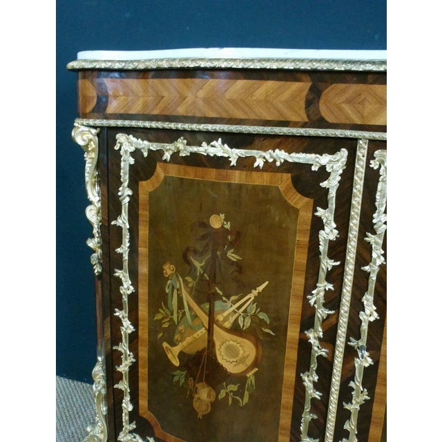 Sideboard Napoleon III Marquetry Buffet For Sale - Image 11 of 13