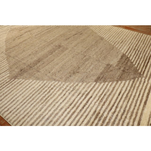 Zabihi Collection Contemporary Tulu Mohair Style Turkish Rug - 10'3" x 14'5" For Sale - Image 11 of 12