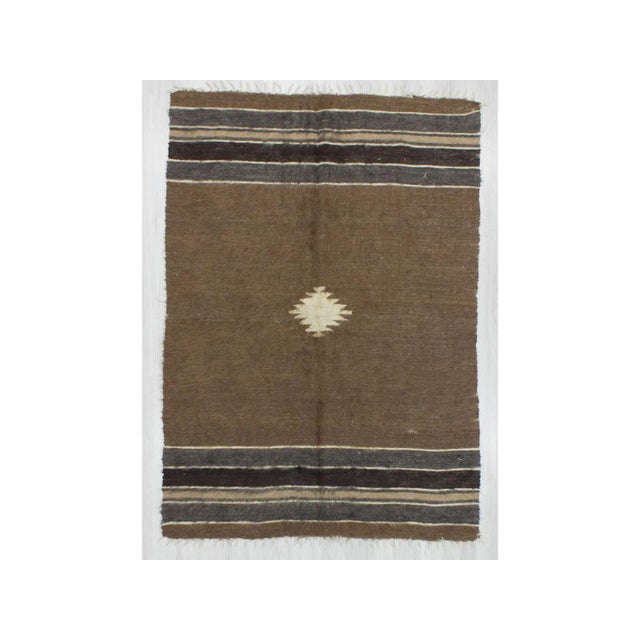 1960s Vintage Turkish Blanket / Kilim Rug - 4′4″ × 6′1″ For Sale In Los Angeles - Image 6 of 6
