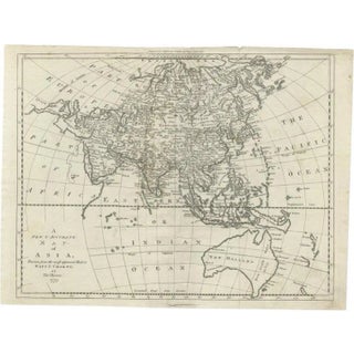 Antique Map of Asia and Australia, 1777 For Sale