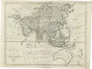 Antique Map of Asia and Australia, 1777