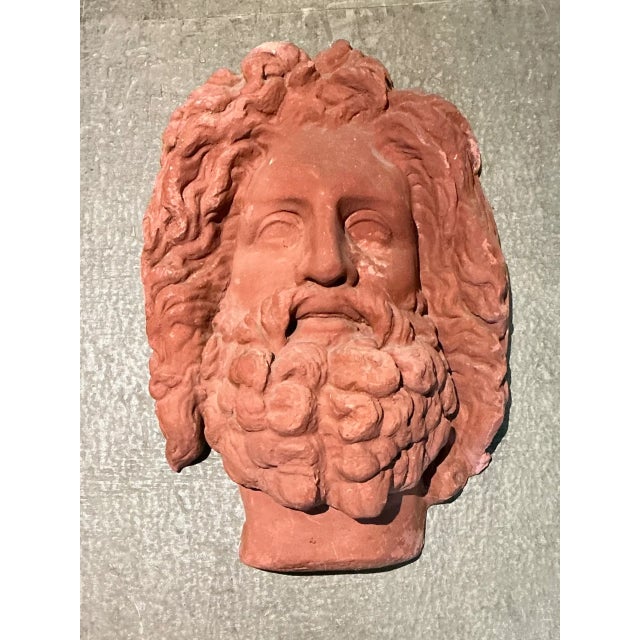 Brown Vintage Terracotta Wall Sculpture For Sale - Image 8 of 12