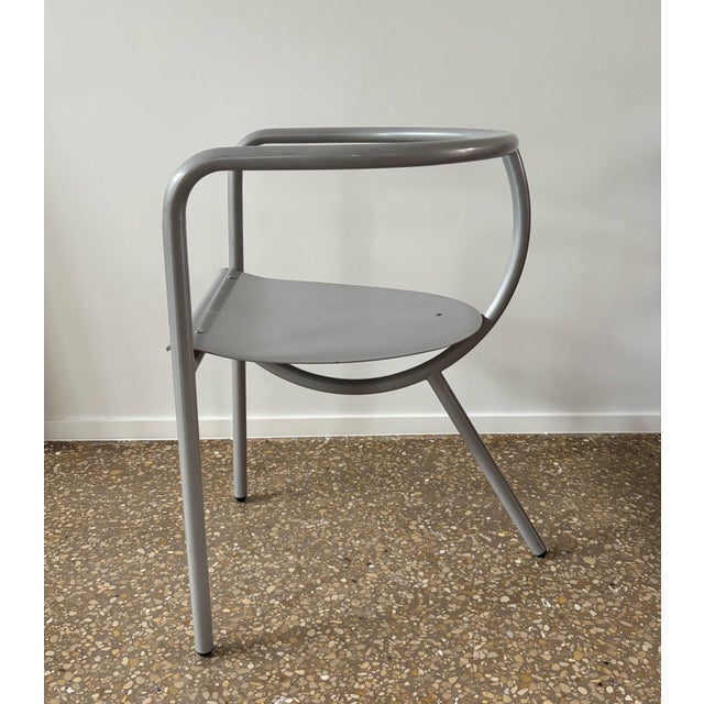 Grey Metal Armchair from Felicerossi, Italy, 1990s For Sale - Image 4 of 8