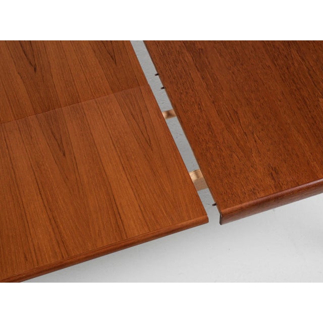 Mid-Century Danish Extendable Dining Table in Teak with Rounded Corners and Butterfly Extension attributed to Johannes Andersen, 1960s For Sale - Image 9 of 13