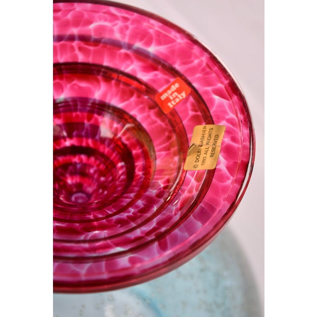 Dolbi Cashier Italian Art Glass Vase For Sale - Image 9 of 9